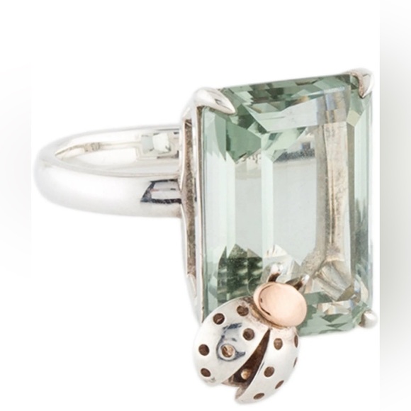 Tiffany & Co. Prasiolite Ladybug Cocktail Ring Size 7